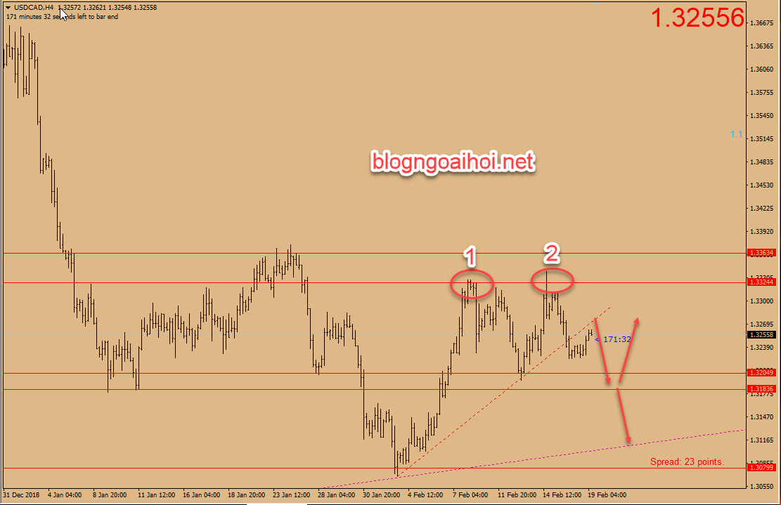 Chiến lược giao dịch USDCAD ngày 19 tháng 2