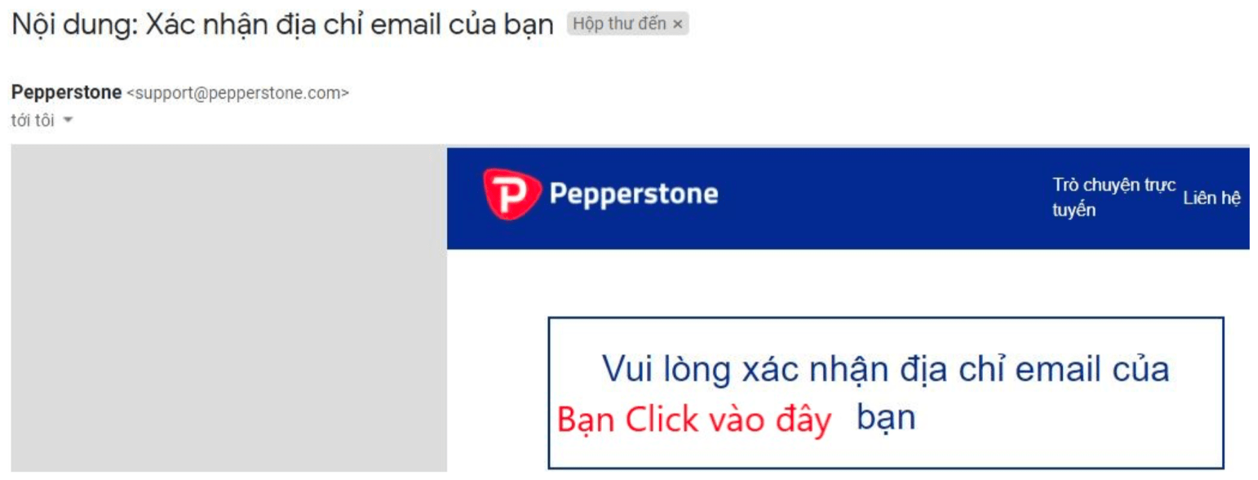 Xac minh email tai khoan peperstone min