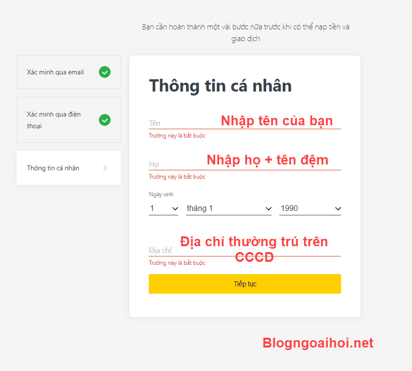 Mở tài khoản bổ sung 4