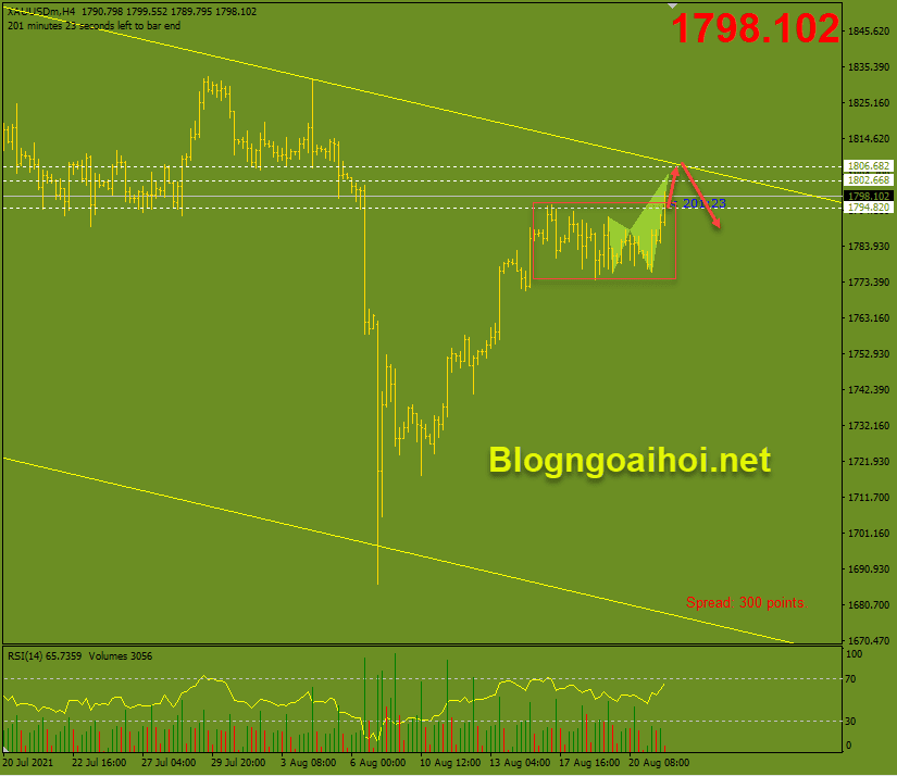 Cập nhật Vàng phiên mỹ 23/8-Blog ngoại hối