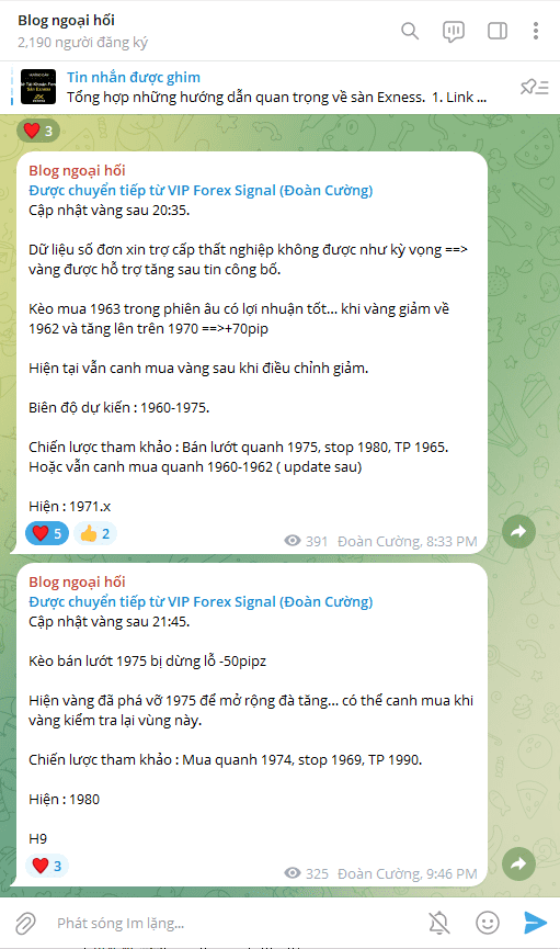 Telegram vàng 16/11