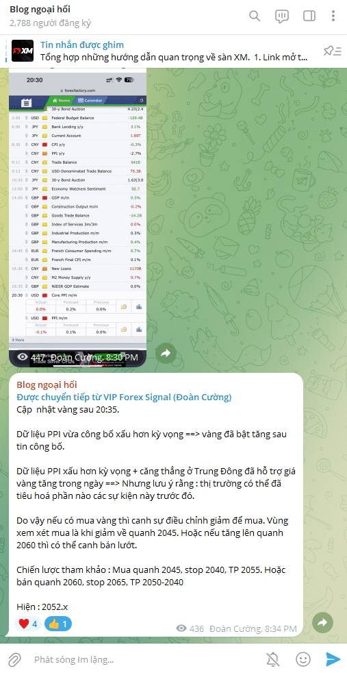 Telegram vàng 12/1