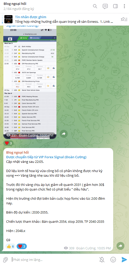 Telegram vàng 3/1