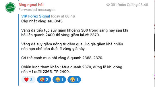 telegram vàng 25/7